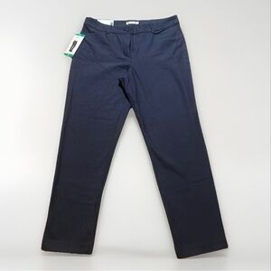 NWT Up! Classic women’s Stretch Pants in Navy slim leg sz 12